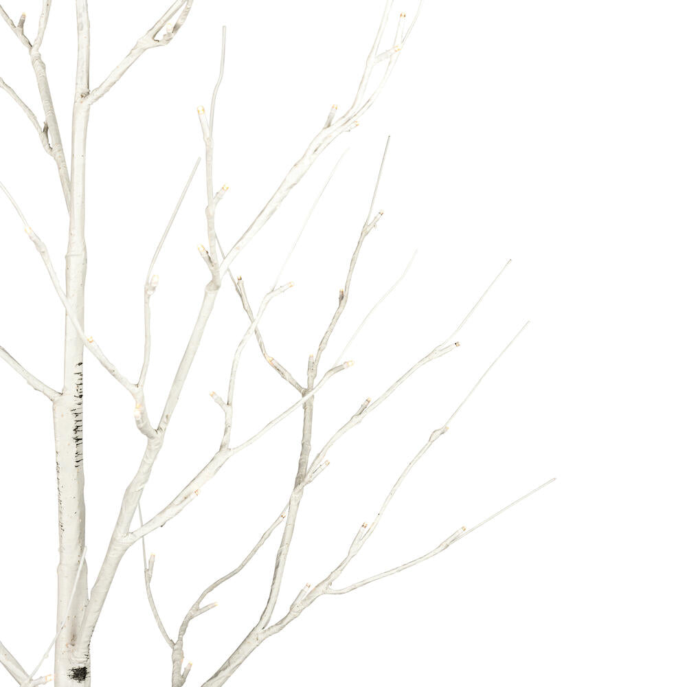 Vickerman 8' White Birch Twig Tree Warm White 3mm Wide Angle LED lights.