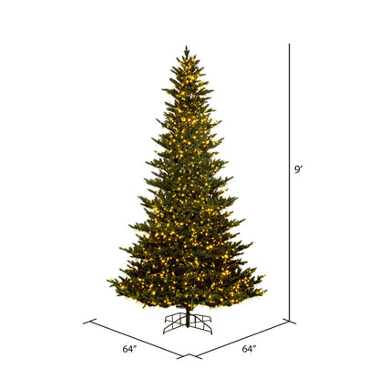 Vickerman 8.5' x 66" Natural Fraser Fir Artificial Christmas Tree 3mm LED Color Changing Lights