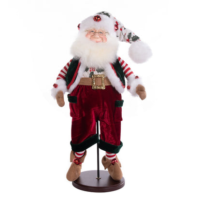 Vickerman 19" Holly Jolly Collection Santa Doll with Stand