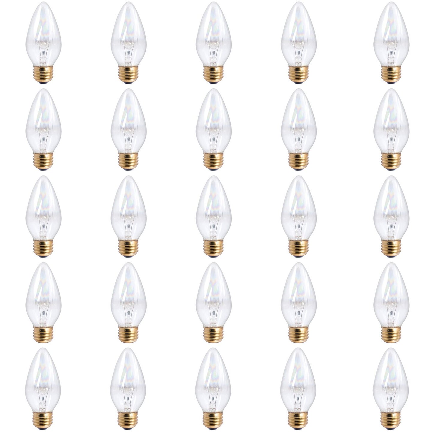 BULBRITE INCANDESCENT F15 MEDIUM SCREW (E26) 25W DIMMABLE LIGHT BULB 2700K/WARM WHITE 25PK (421125)