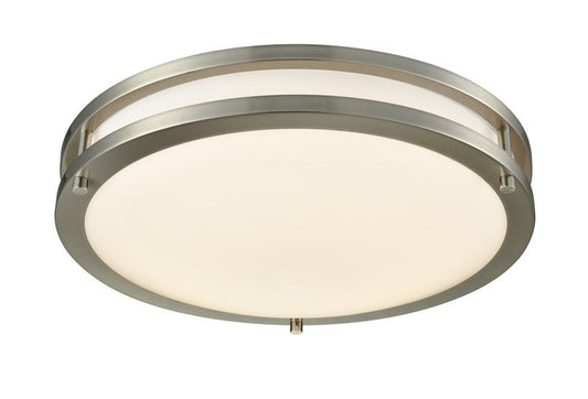 Westgate 10In LED Double Ring Flush Mount 12W 900 Lumens 5Cct 27/30/35/40/50K 120V R80 Dim Es, ETL, Fcc, Bn, Residential Lighting, 12W, 900 Lumens, 27K/30K/35K/40K/50K, Brushed Nickel Finish, Dimmable Down To 10% Using A Standard TRIAC LED Dimmer