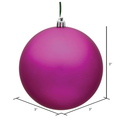 Vickerman 3" Fuchsia Matte Ball Ornament 32 per Box