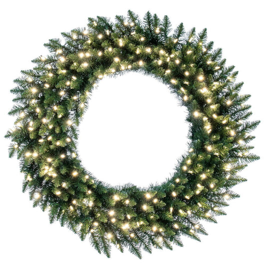 Vickerman 42" Camdon Fir Artificial Christmas Wreath Warm White LED Mini Lights