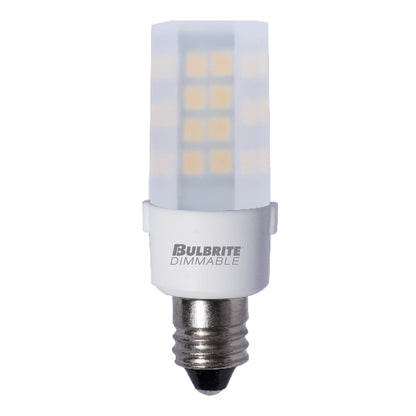 BULBRITE LED T4 CANDELABRA SCREW (E12) 4.5W DIMMABLE LIGHT BULB 3000K/SOFT WHITE 35W INCANDESCENT EQUIVALENT 2PK (770585)