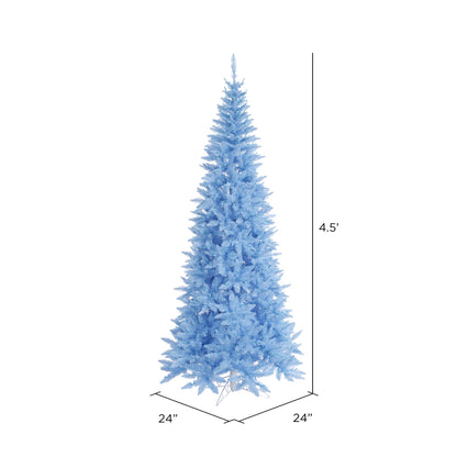 Vickerman 4.5' Sky Blue Fir Slim Artificial Christmas Tree Unlit