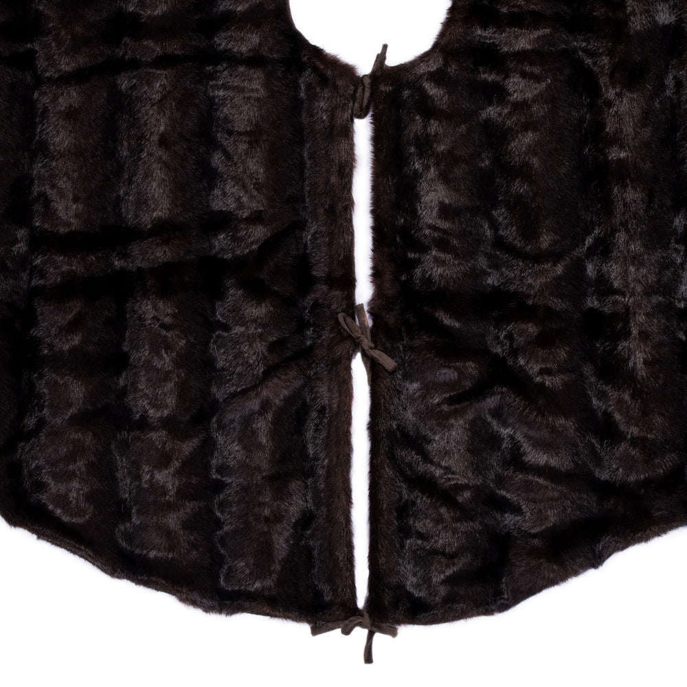 Vickerman 60" Cocoa Mink Faux Fur Tree Skirt