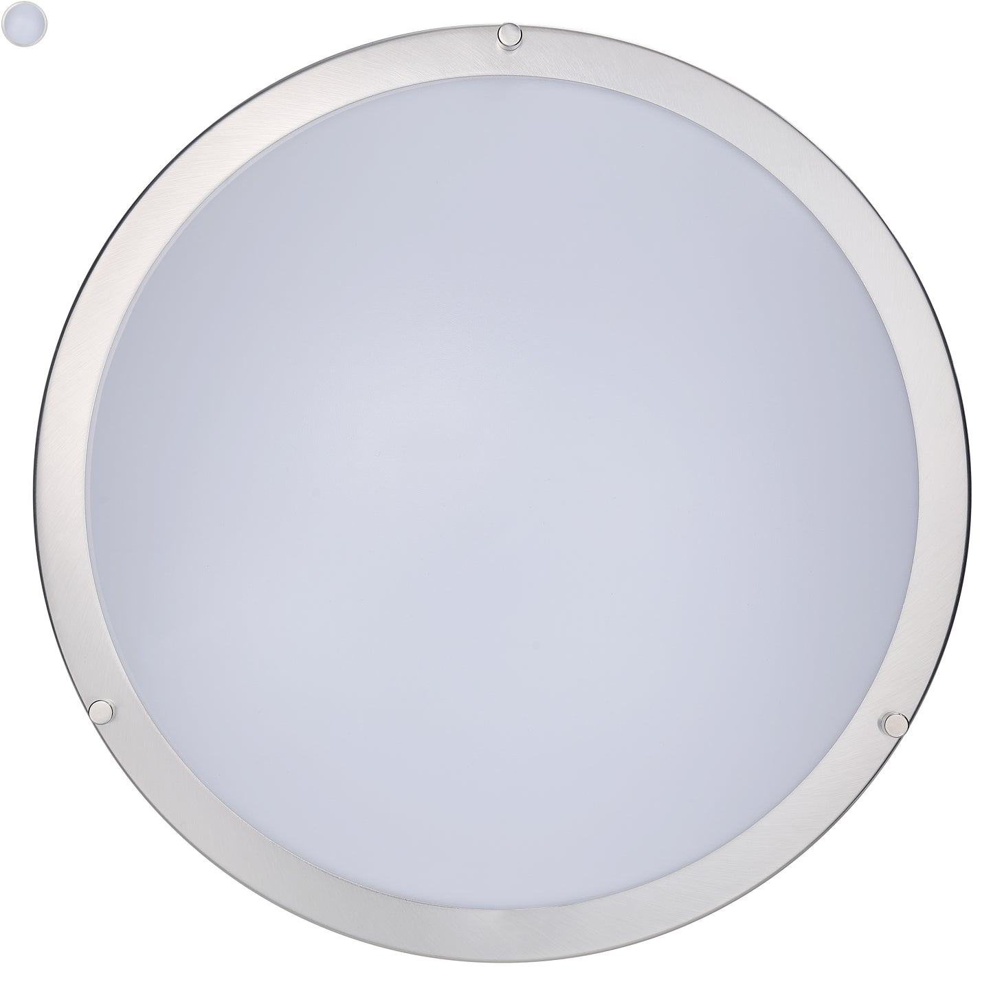 ASD Lighting LED Double Ring Flushmount 12inch 20W 120-277V Triac 3000/4000/5000K Nickel ETL