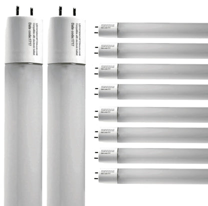 Damar- 4Ft T8 LED Tube Light Bulb Plug and Play Direct Replacement Electronic Ballast 15W 2200 Lumens 4100K Cool White G13 Bi-Pin Base 220? Beam Angle 120-277V Pack of 10- Fluorescent Replacement