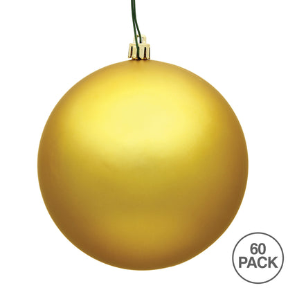 Vickerman 2.4" Honey Gold Matte Ball Ornament 60 per Box