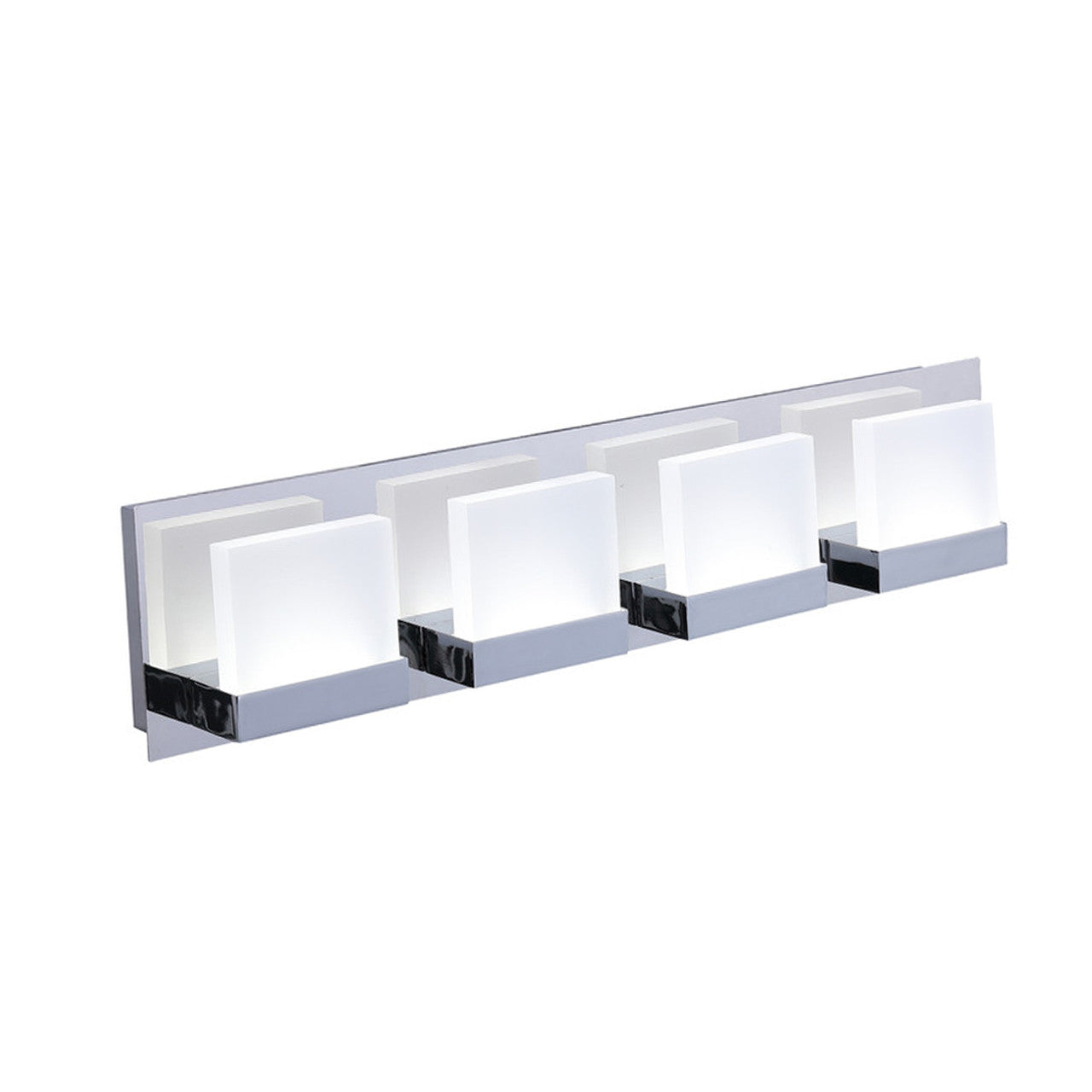 ASD Lighting LED Vanity 4-light 23W 120V Triac 3000/4000/5000K Chrome ETL