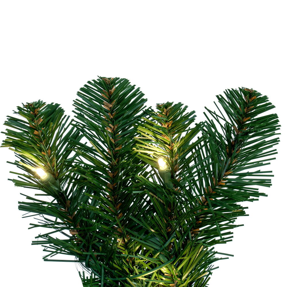 Vickerman 9' x 14" Oregon Fir Artificial Christmas Garland Warm White LED Lights