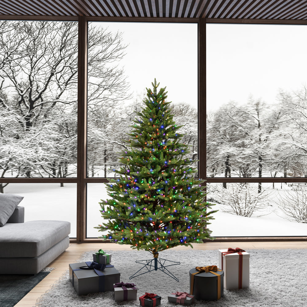 Vickerman 6.5' x 51" Douglas Fir Artificial Christmas Tree Multi-colored Dura-Lit LED lights