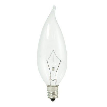 BULBRITE KRYPTON CA10 CANDELABRA SCREW (E12) 25W DIMMABLE LIGHT BULB 2700K/WARM WHITE 20PK (460325)