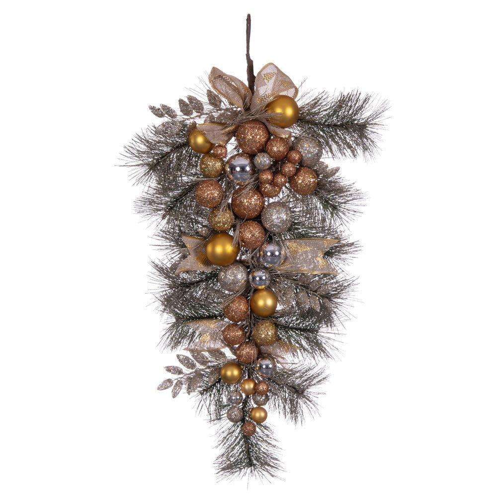 Vickerman 32" Copper and Gold Deco Teardrop
