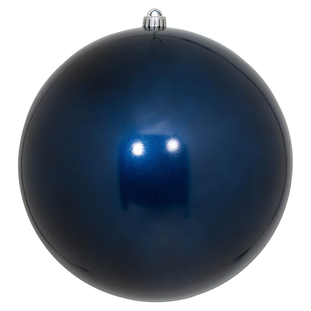 Vickerman 12" Midnight Blue Candy Ball Ornament