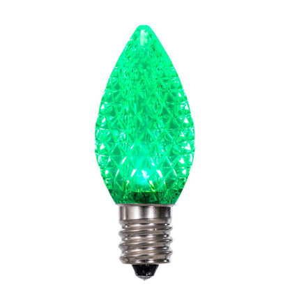 Vickerman C7 LED Green Faceted Twinkle Bulb bag of 25