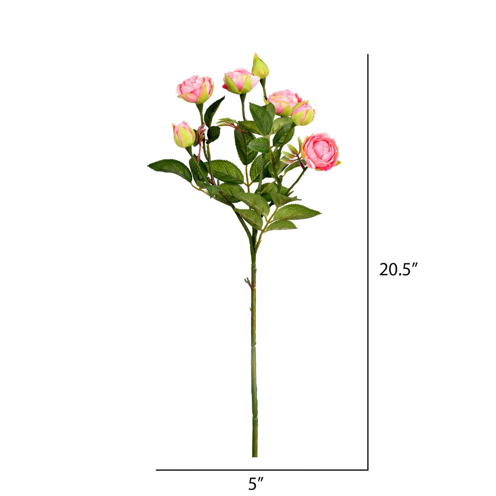Vickerman 20.5'' Artificial Tea Rose Spray. Includes 3 sprays per pack.