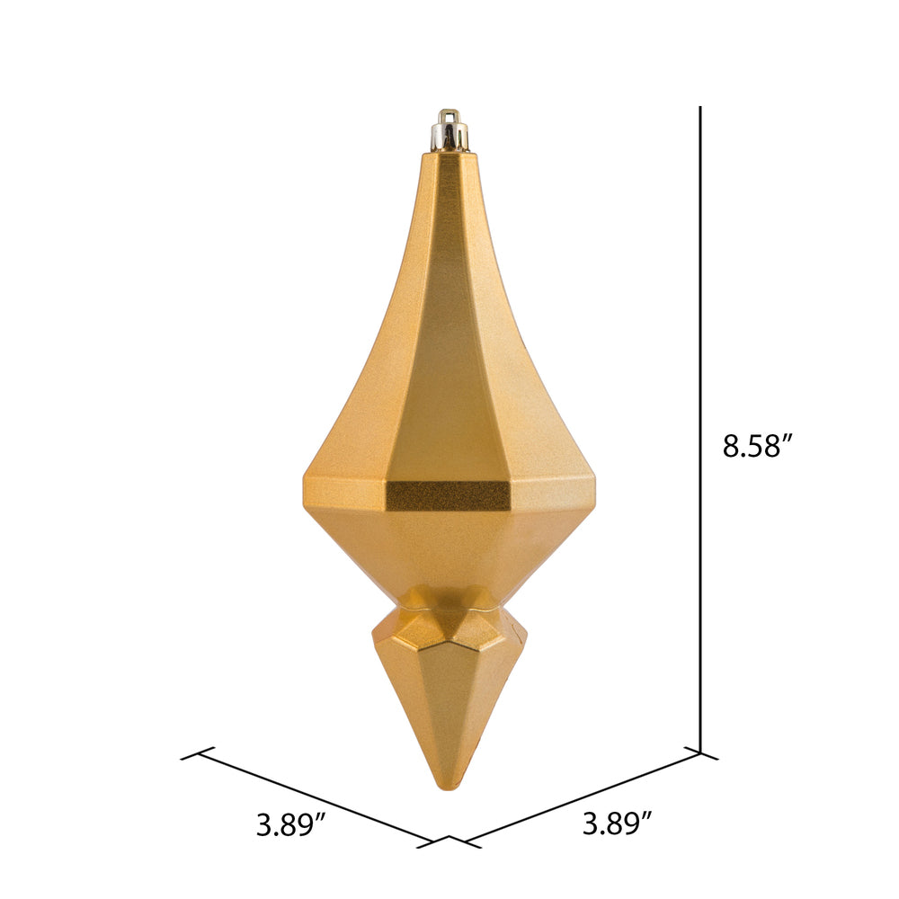 Vickerman 8" Copper/Gold Candy Finish Diamond Finial Ornament Pack of 2