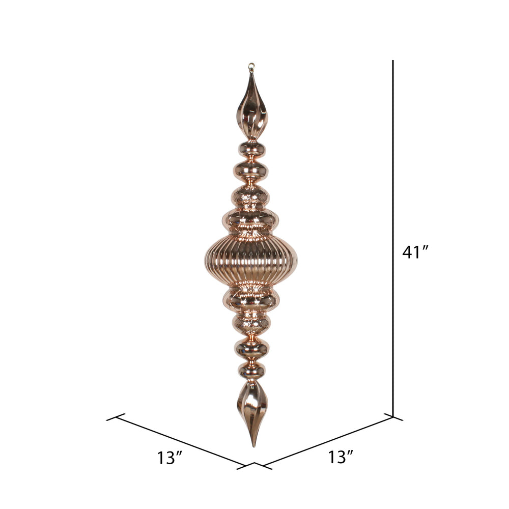 Vickerman 41" Rose Gold Shiny Finial Ornament
