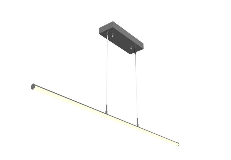 Westgate 6Ft Linear Tube Decorative Susp. Light Tunable 25-50W 30/35/40K Black, Commercial Indoor Lighting, 25W/40W/50W, 105 Lumens/W, 30K/35K/40K, Sandy Black Finish, 0~10V Dimming