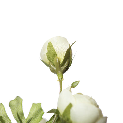 Vickerman 18" Artificial Light Green Ranunculus Bush.