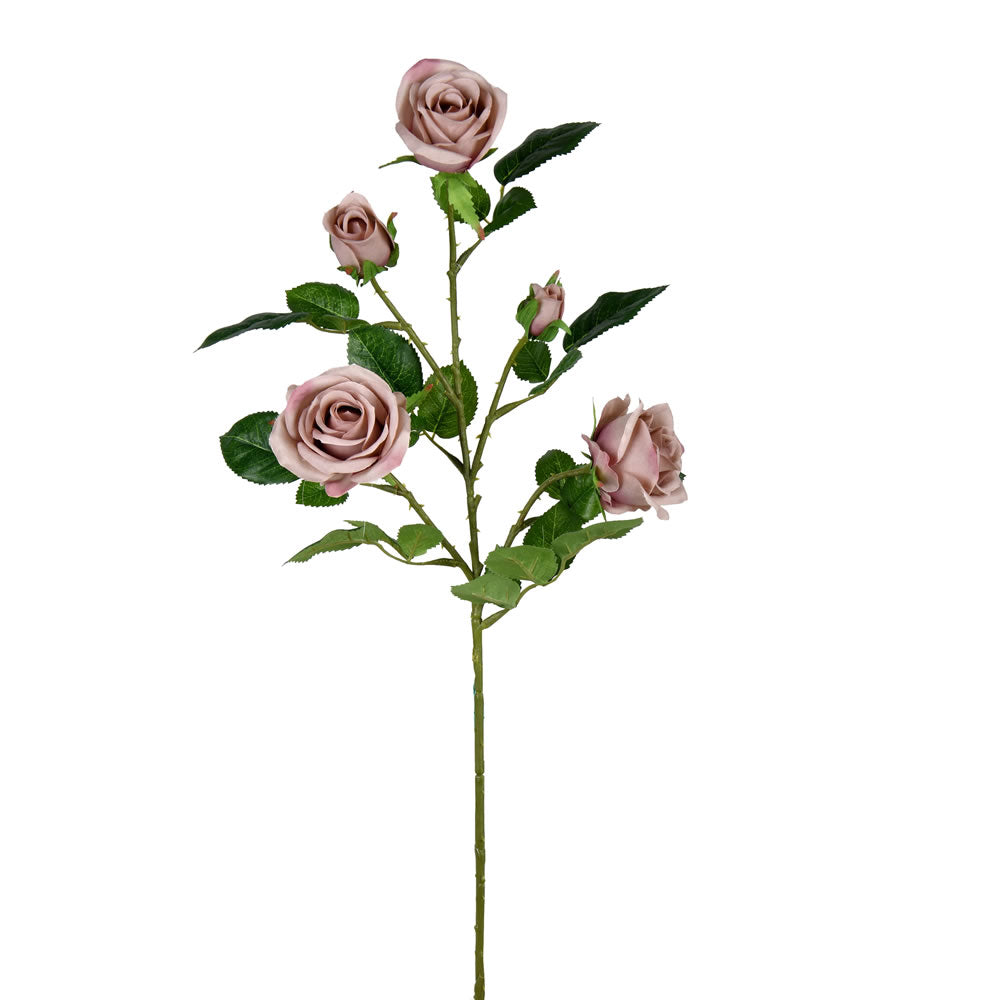 Vickerman 28'' Artificial Dusty Gray Rose Spray. Includes 3 sprays per pack.