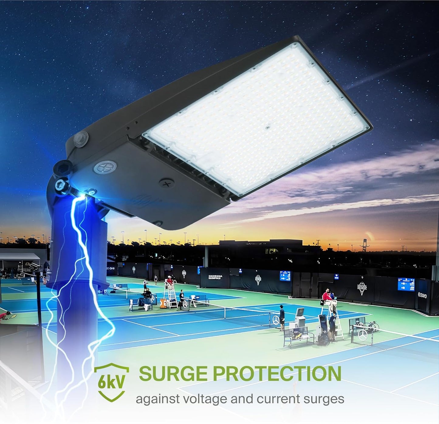ASD Lighting LED Area Light with Q-base 100/150/200W 120-277V 0-10V Dimmable 170Lm/W 3000/4000/5000K with Photocell Bronze UL DLC Premium