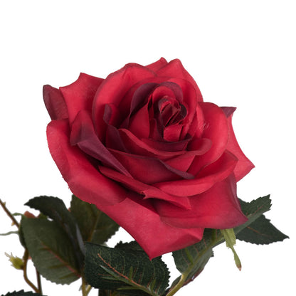 Vickerman 45" Artificial Red Rose Plant in Pot.