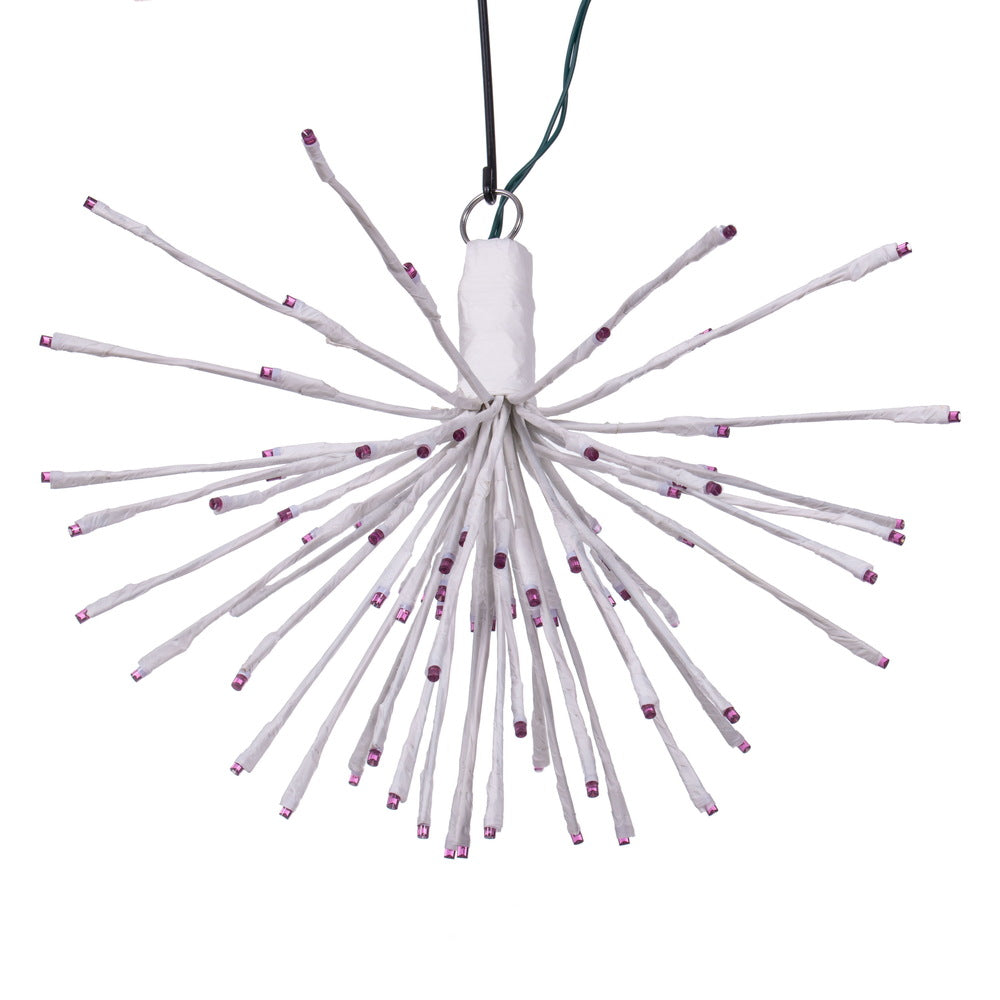 Vickerman 80Lt x 16" White Starburst Purple 5mm LED Lights.