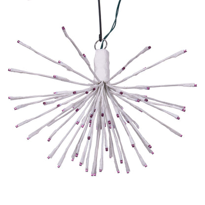 Vickerman 80Lt x 16" White Starburst Purple 5mm LED Lights.