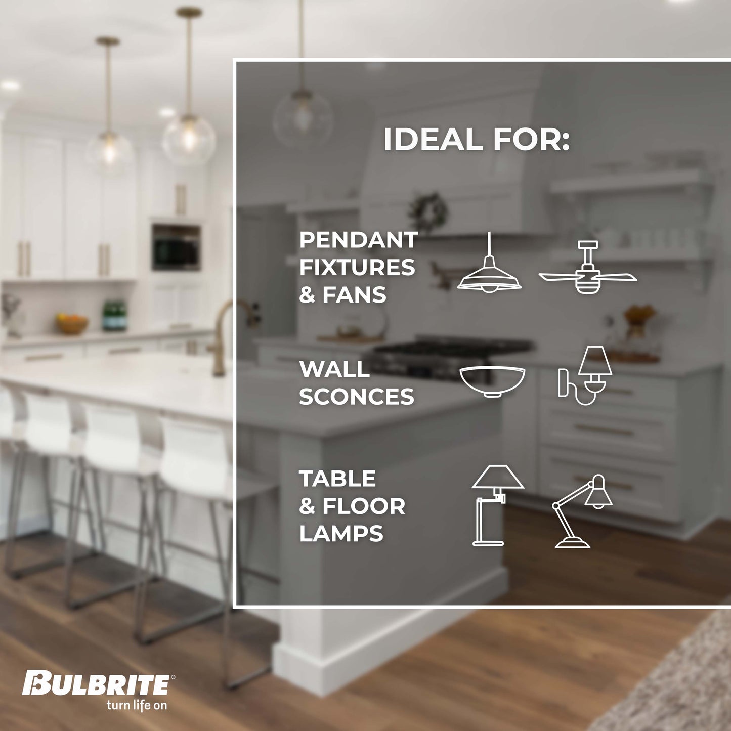 Bulbrite 774264 LED Filament 9 Watt Dimmable A19 Light Bulb with Frost Finish and Medium Screw E26 Base - 4000K(Cool White Light), 800 Lumens