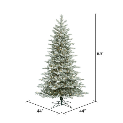 Vickerman 6.5' Frosted Eastern Fraser Fir Artificial Christmas Tree Clear Dura-lit Lights