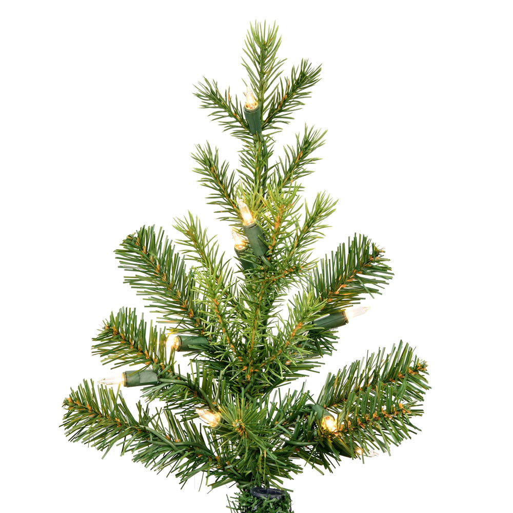 Vickerman 12' x 54" Moutauk Pine Artificial Christmas Pencil Tree Clear Dura-lit Lights