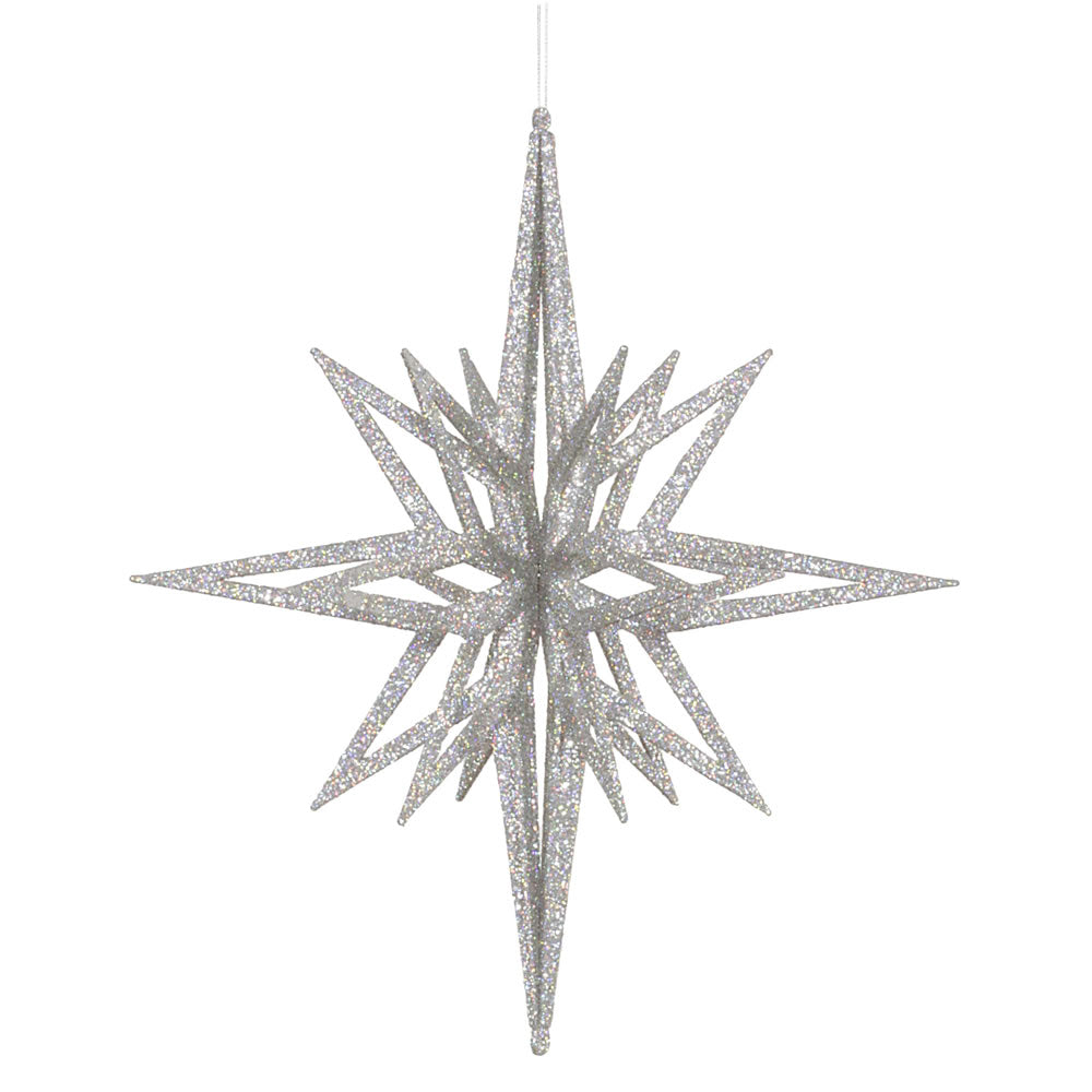 Vickerman 16" Silver Iridescent Star Christmas Ornament