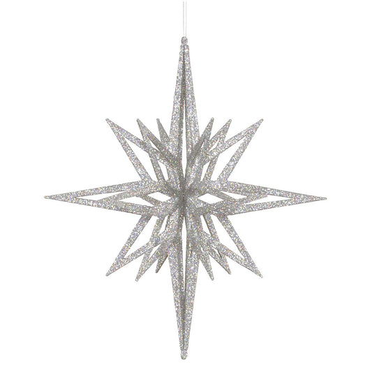 Vickerman 16" Silver Iridescent Star Christmas Ornament