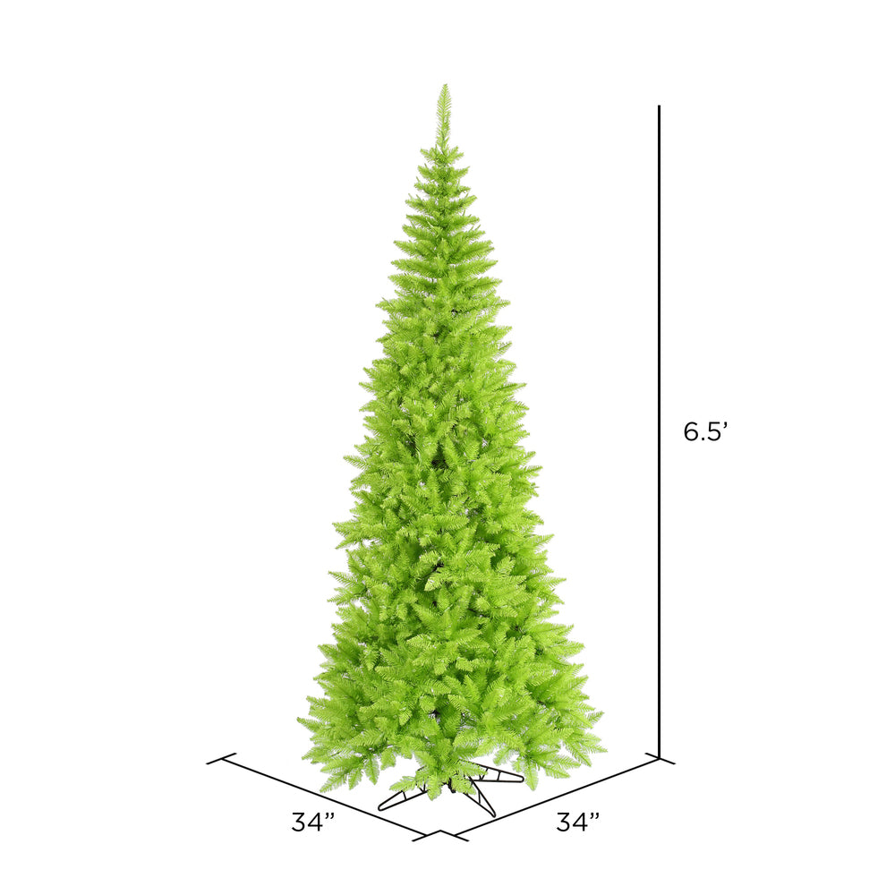 Vickerman 6.5' Lime Fir Slim Artificial Christmas Tree Unlit