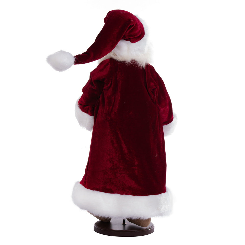 Vickerman 19" Deck The Halls Collection Santa Doll with Stand