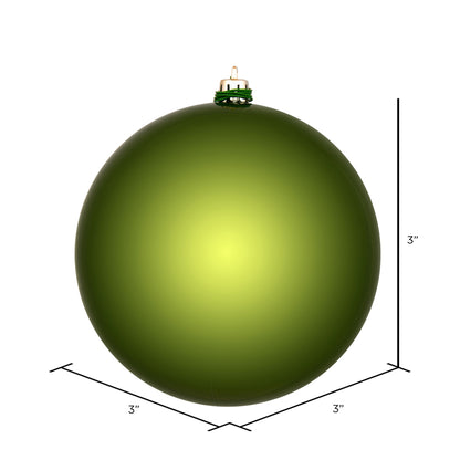 Vickerman 3" Juniper Green Shiny Ball Ornament 12 per Bag