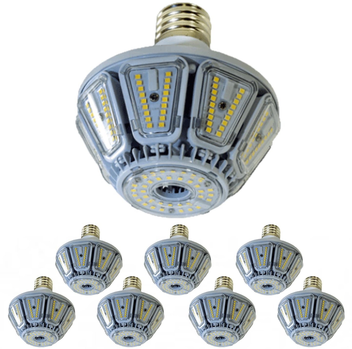 Damar- LED High Bay Retro Light 40W 5000 Lumens 4000K Cool White IP65 100-277V UL Listed Dry/Damp Rated Pack of 8- Commercial Industrial Shop Light for Warehouse Factory Barn Garage