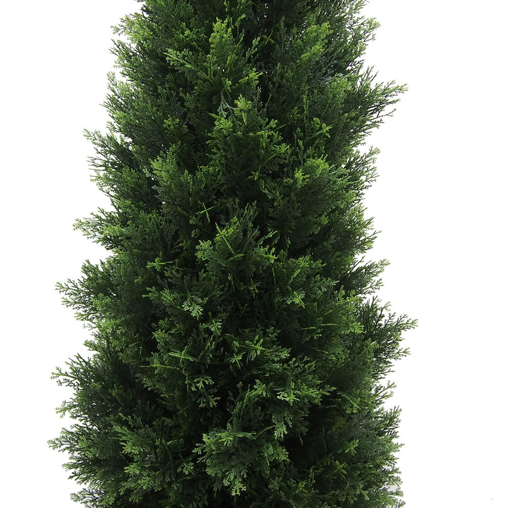 Vickerman 8' Artificial Potted Green Cedar Tree.