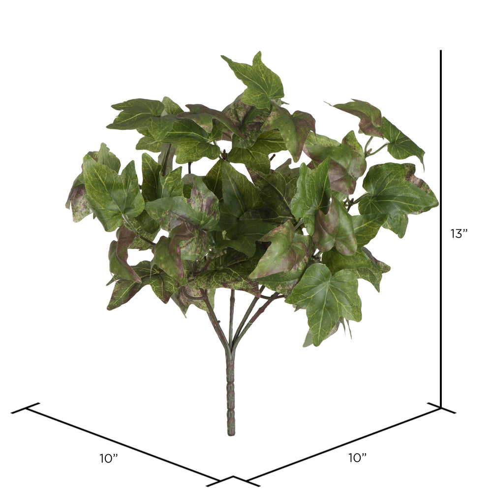 Vickerman 13" Artificial Green Ivy Bush Pack of 2