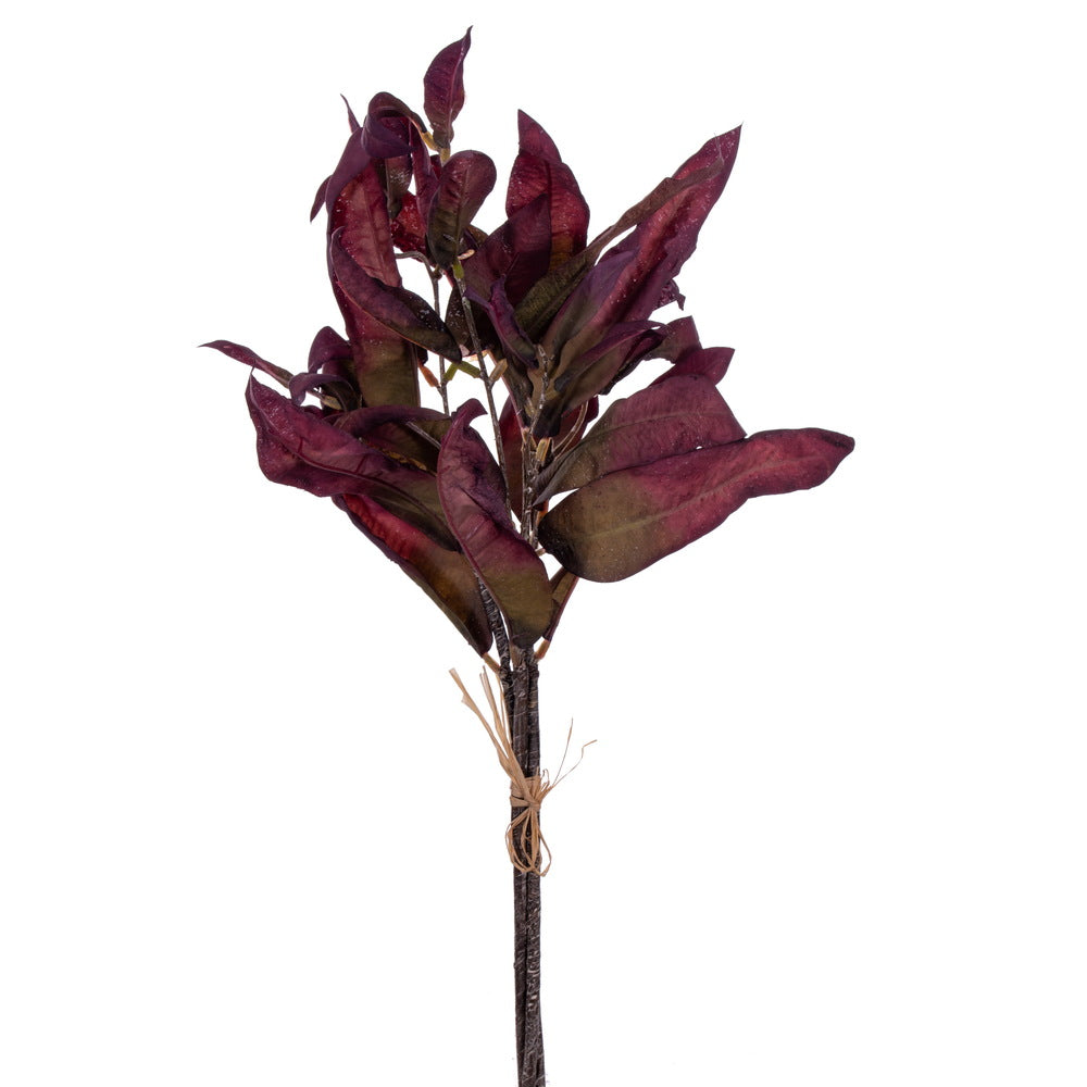 Vickerman 20" Plum Artificial Dried Leaves Bundle 2 per bundle.