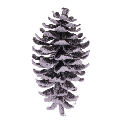 Vickerman 8" Snowy Glitter Pinecone Ornament 2 per bag.