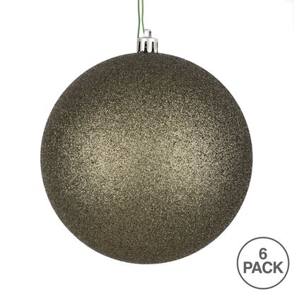 Vickerman 4" Wrought Iron Glitter Ball Ornament 6 per Bag