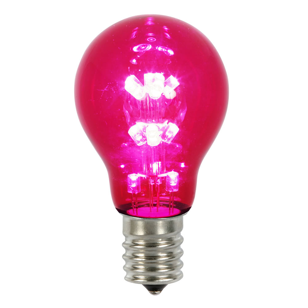 Vickerman A19 Pink Transparent Glass LED Replacement Bulb