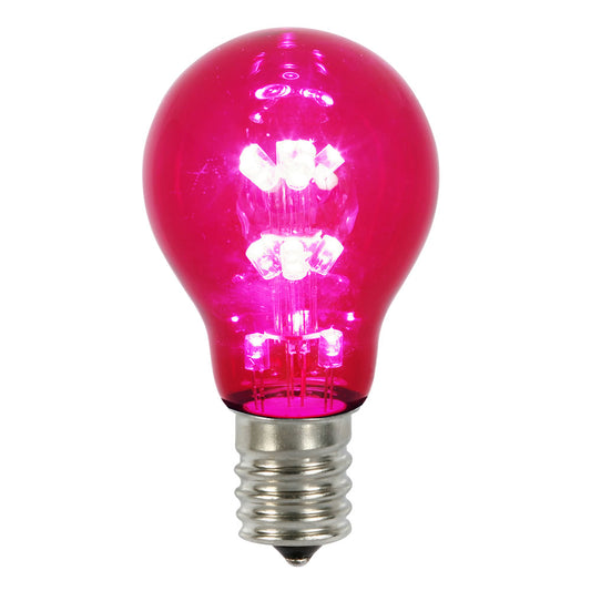 Vickerman A19 Pink Transparent Glass LED Replacement Bulb