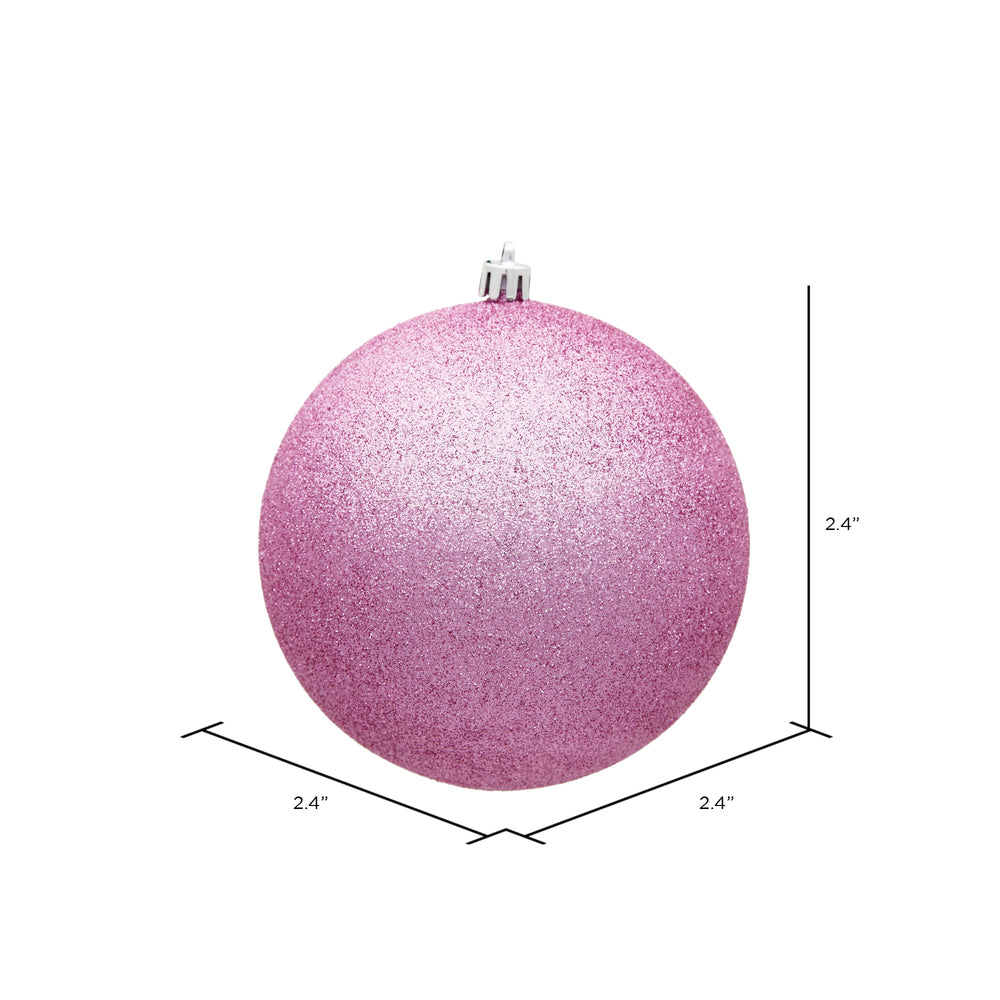 Vickerman 2.4" Pink Glitter Ball Ornament 24 per Bag