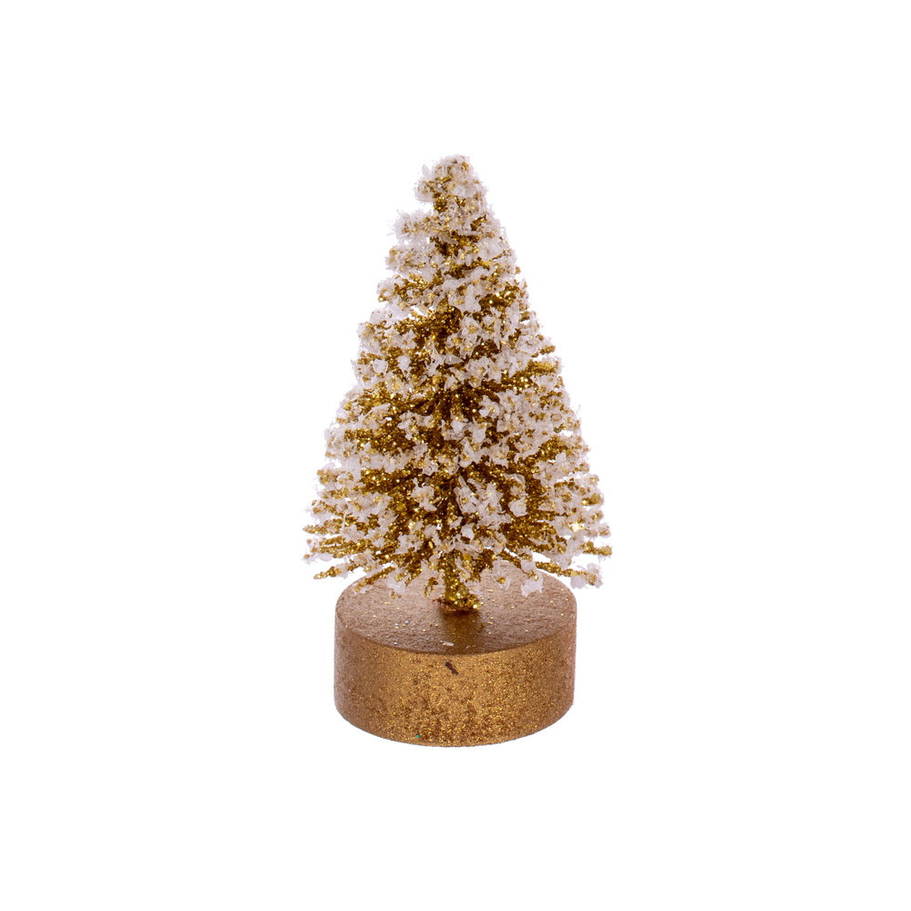 Vickerman 3"-5"-7" Gold Sisal Bottle Brush Tree Set Set of 3