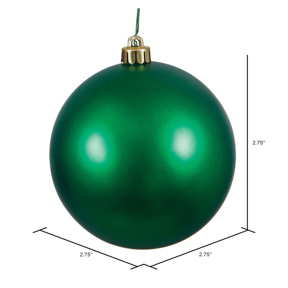 Vickerman 2.75" Emerald Matte Ball Ornament 12 per Bag