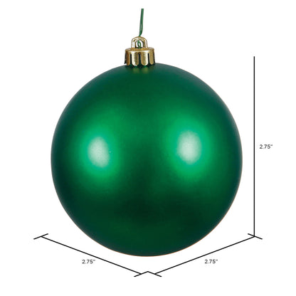 Vickerman 2.75" Emerald Matte Ball Ornament 12 per Bag